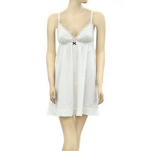 Odd Molly Anthropologie Once In A While Mini Dress Slip Ruffle Lace S-1 227025